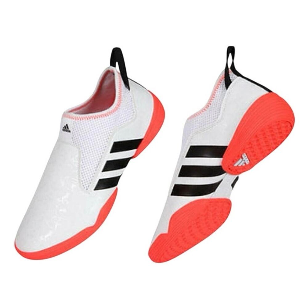 Adidas The Contestant Taekwondo Shoes Neon Orange White Size 11 Mens Slip On MMA